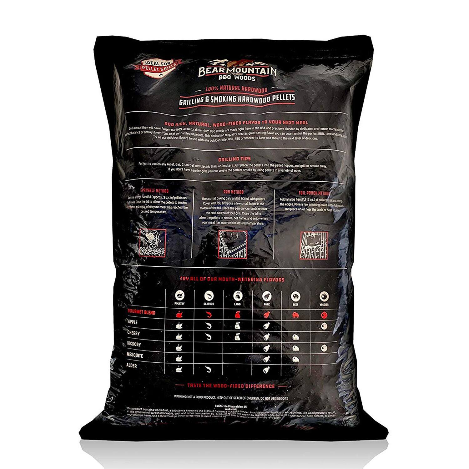IDEAL GAILISE PELLET MOUNTAIN BBQ WOODS 100% NATURAL HARDWOOD & SMOKING HARDWOOD PELLETS GRILLING ROO RICH. WOOD-FIRED FLAVOR TO YOUR NEXT MEAL NATURAL, f - natural gh - ana and precisely blended De -dicate 2 BG made a Wmdy - A n Ceiting S - - E  ANG Ta - I quaily to f Tarn EN Lata F mad Te  a delicious  D Tertec GRILLING TIPS a Pertet, Cos Charnal a Iinota B ce he pelets a petet heppec and  Deroie  o  m C the petect unns sing pedets variete ways Peler PE PN 3 SmUNE - N METHOS fndt at  -o  the - -e 5 Ietain T PON METOO - M ww edn -e M Cook - anal - m the O Place ...  - - KM N Cnoa M -o the petete mad nut it - T - Te Seseed FOI POUCA HTS - args G

TRY ALL OF OUR MOUTH-WATERING