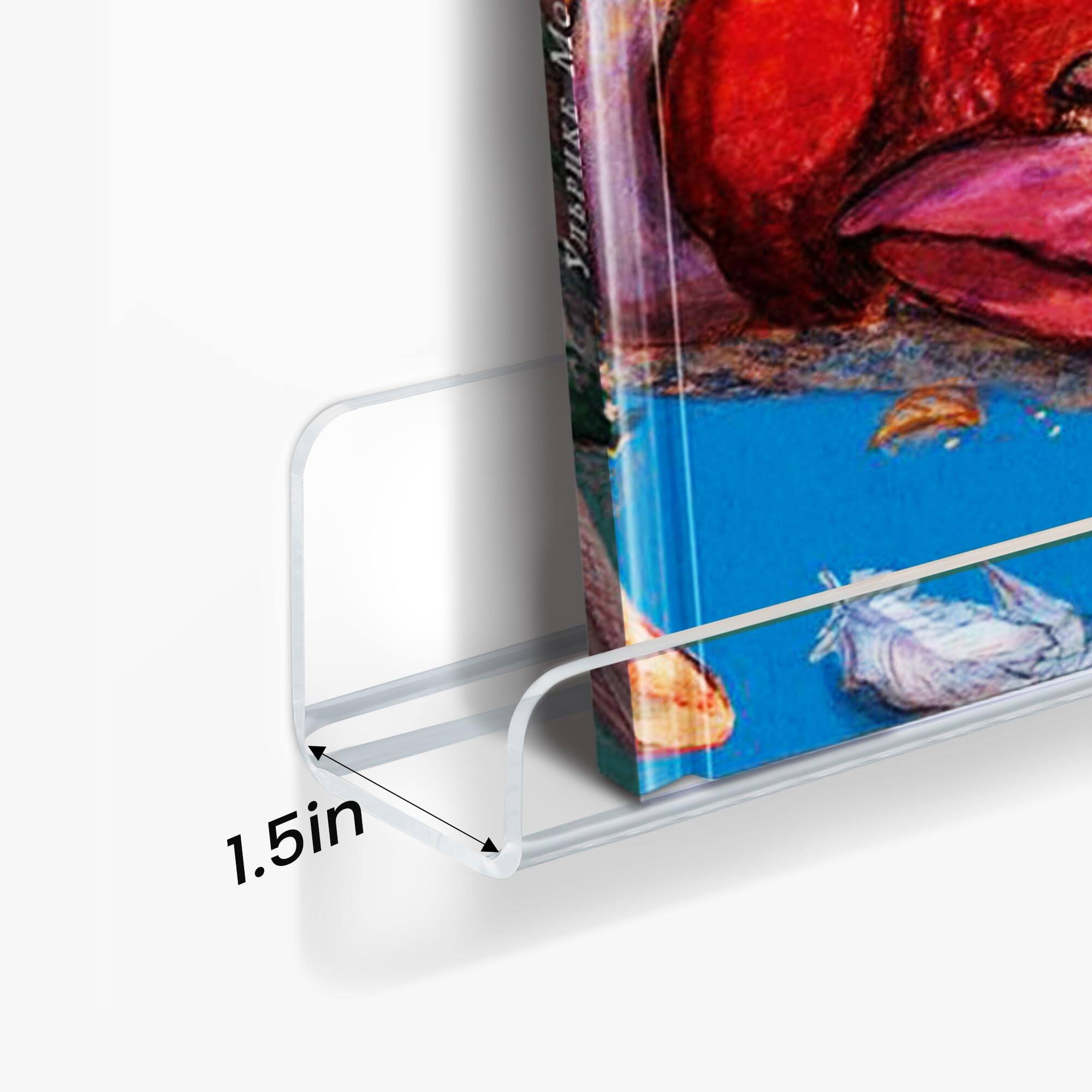 Angle. Dazzed Corner - 10 Pack Clear Acrylic Shelves - Clear.