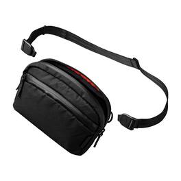 ALPAKA - Flight Sling 1L Travel Sling Bag, Lightweight Crossbody Pouch, Phone Sleeve, Passport Pocket, Detachable Strap - Black Ultradyne 100D