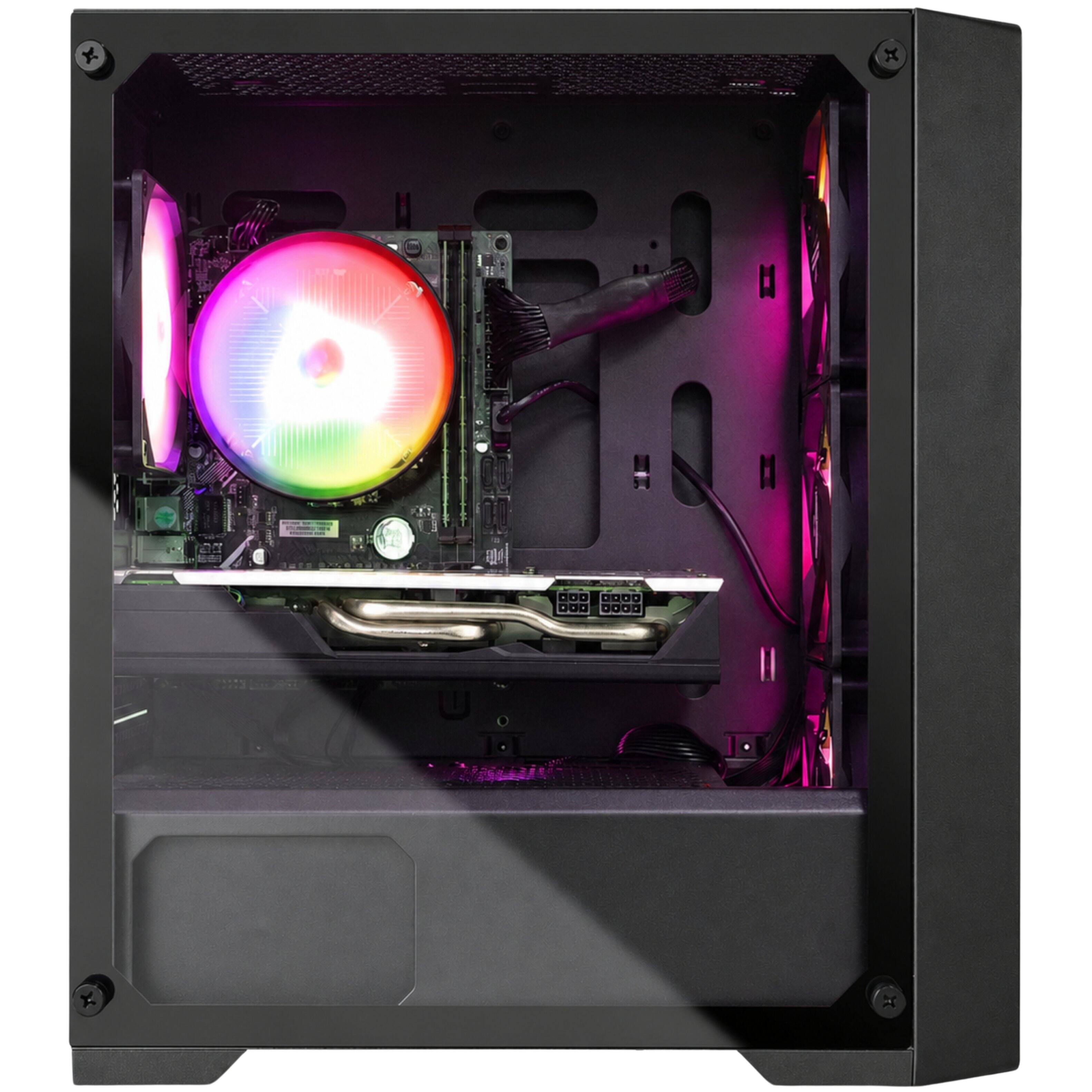 Alt View 8. Blackout Computers - Eclipse V3 - Gaming Desktop - Intel 12th Gen CPU - AMD RX 580 8G - 16GB DDR5 RAM - 1TB M.2 SSD - Windows 11 Pro - RGB VR - Matte Black.