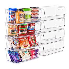 Sorbus - Stackable Storage Bins Open Front, Clear Stackable Storage Bins, Pantry Bins for Storage and Organization