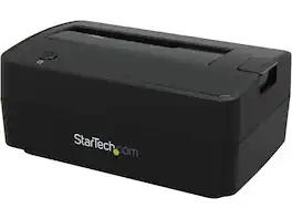 StarTech.com - SATDOCKU3S Plastic 2.5" & 3.5" Black SATA Hard Drive Docking Station for 2.5/3.5 HDD
