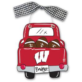 Magnolia Lane - Wisconsin Badgers Wood Truck Ornament - Multicolor