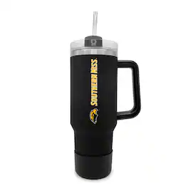 The Fanatic Group - Southern Miss Golden Eagles 40oz. Stainless Tumbler with Handle & Removable Straw - Black