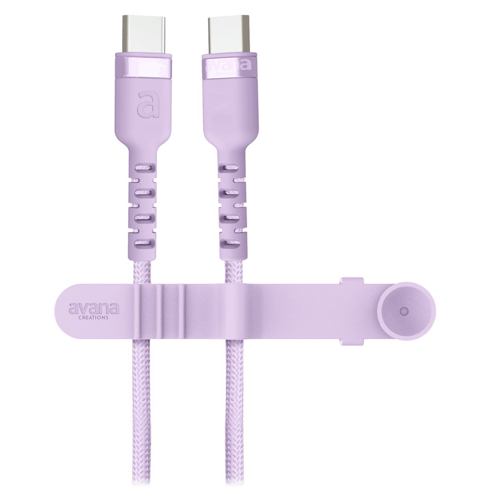 Avana 100W USB C to USB C Cable 2m Light Purple - Best Buy