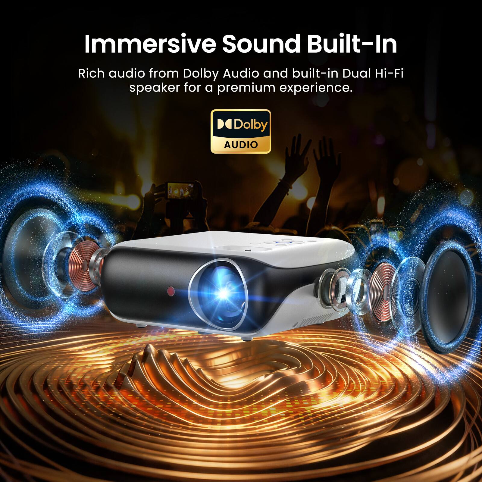 Immersive Sound Built-In

Rich audio from Dolby Audio and built-in Dual Hi-Fi speaker for a premium experience.

Dolby AUDIO