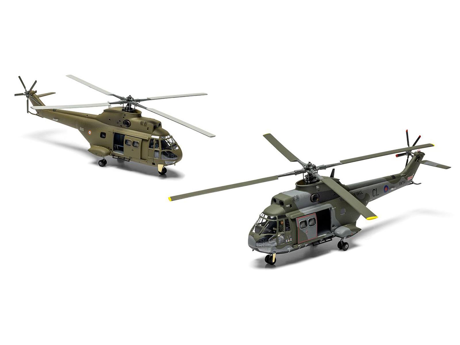 Angle. Airfix - Level 2 Model Kit Westland Puma HC.1 Helicopter with 2 Scheme Options 1/72 Plastic Model Kit by Airfix - Multicolor.