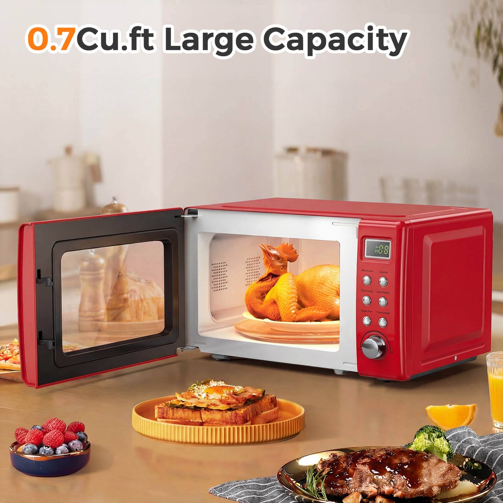 0.7Cu.ft Large Capacity