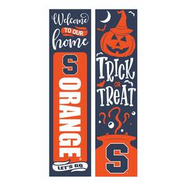 Evergreen Enterprises - Syracuse Orange 47" Double Sided Halloween Leaner Fan Sign - Multicolor