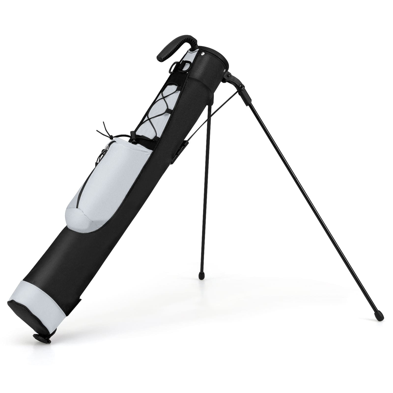 Gymax - Lightweight Golf Stand Bag Par 3 & Executive Courses Carry Bag Shoulder Strap - Gray