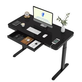 FlexiSpot - EG9 Series-Glass Top Electric Height Adjustable Standing Desk For Home Office - Black