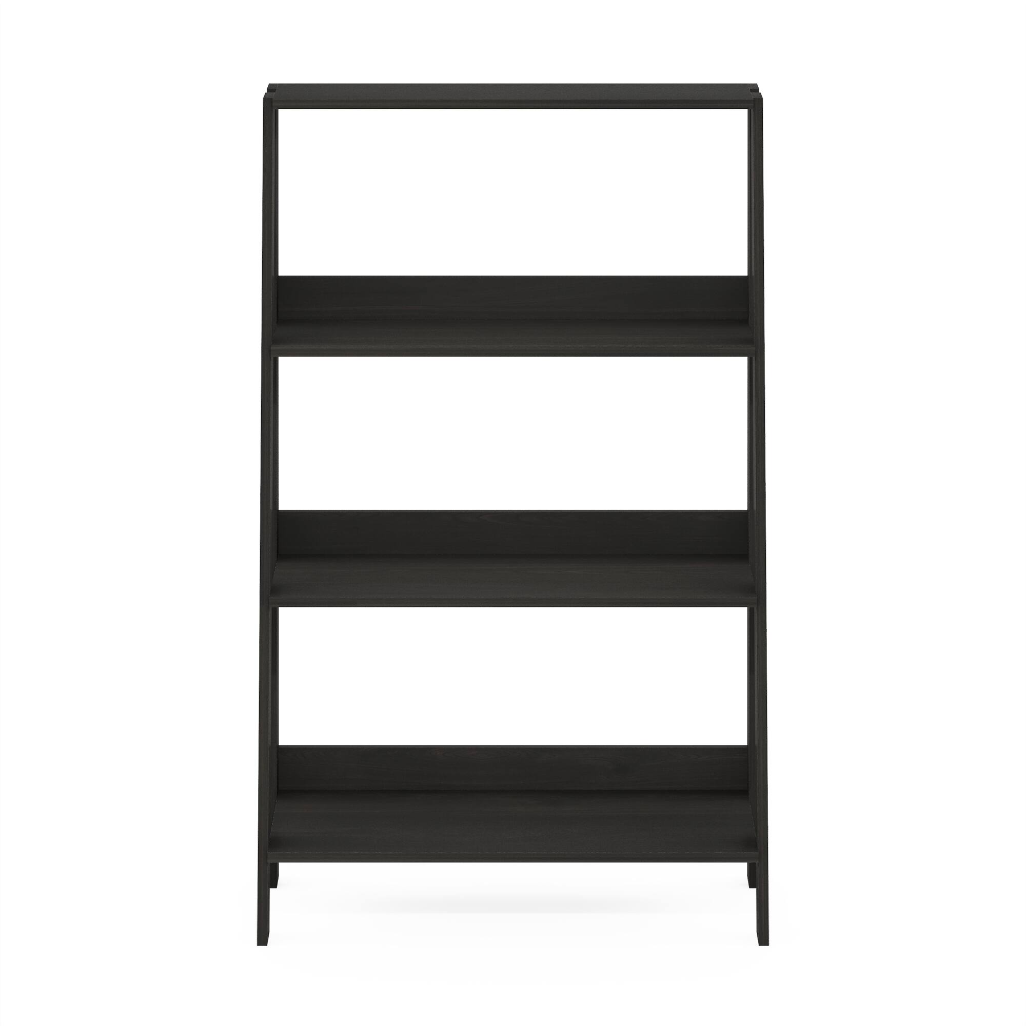 Alt View 2. Furinno - Ladder Bookcase Display Shelf, 4-Tier, Espresso - Espresso.
