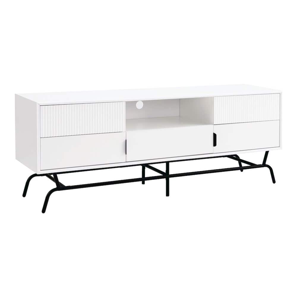 Furniture of America - Yaztra TV Stand Fits TV's up to 65 in. with 3 Drawers - White
