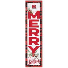 Jardine - Rutgers Scarlet Knights 12'' x 48'' Outdoor Christmas Leaner - White