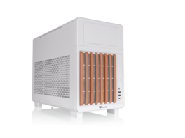 Thermaltake - TR200 WS Micro-ATX/ITX Chassis with Wood Trim - Snow White - Snow