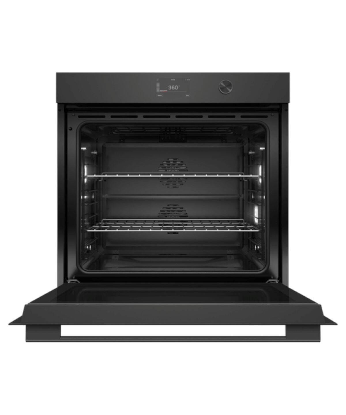 Alt View 11. Fisher & Paykel - 30" 4.9 Cu. Ft. Single Oven, 5" Touchscreen w/Dial, Self-Cleaning - Contemporary Black (Soft Black) - Black.