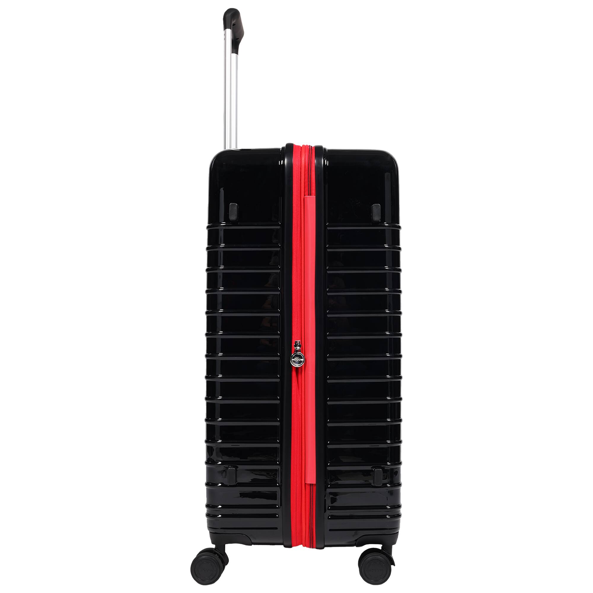 Left. Ful - 31.5" Expandable Hardside Spinner Luggage - BLACK.