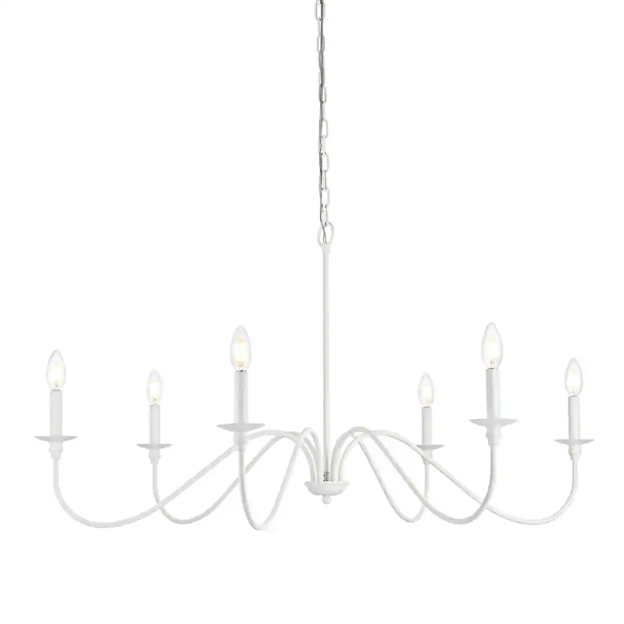 Living District Rohan 42 inch chandelier White - Best Buy