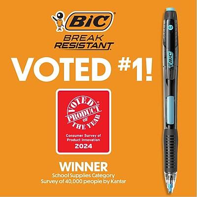 BIC BREAK RESISTANT  
VOTED #1!  

WINNER  
School Supplies Category  
Survey of 40,000 people by Kantar  

NOTED PRODUCT OF THE YEAR  
Consumer Survey of Product Innovation 2024