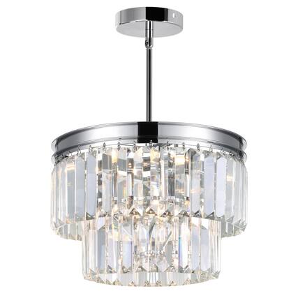 Front. CWI Lighting - Weiss 5 Light Down Mini Chandelier With Chrome Finish - Chrome.