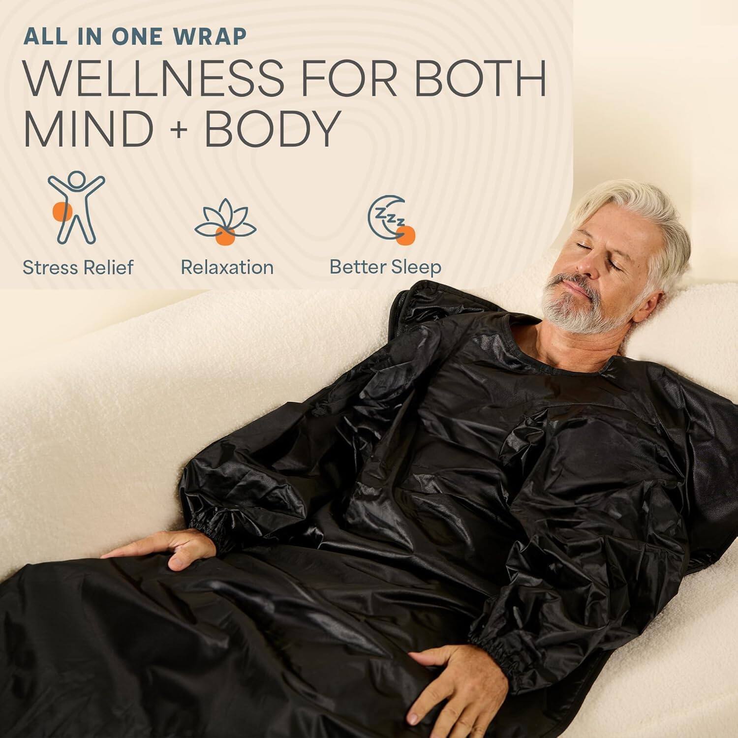 ALL IN ONE WRAP  
WELLNESS FOR BOTH MIND + BODY  

Stress Relief  
Relaxation  
Better Sleep