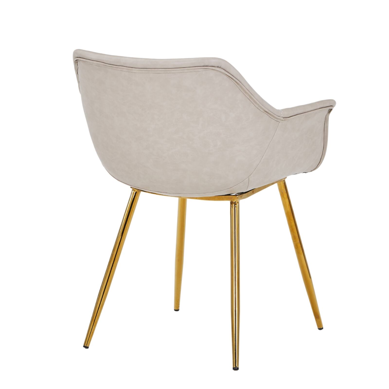 Alt View 9. LeisureMod - Markley 2-PCS Ergonomic Upholstered Leather Dining Chair - Modern Mid Century Industrial Kitchen Accent Chair - Light Grey.