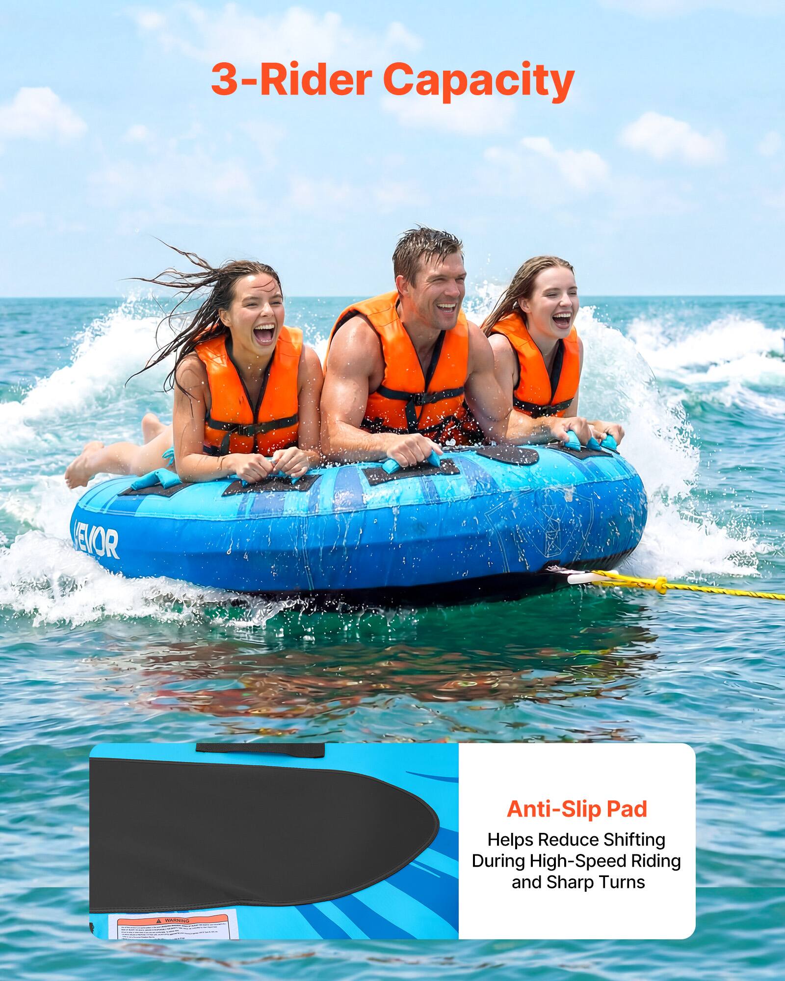3-Rider Capacity

EVOR Anti-Slip Pad Helps Reduce Shifting During High-Speed Riding and Sharp Turns