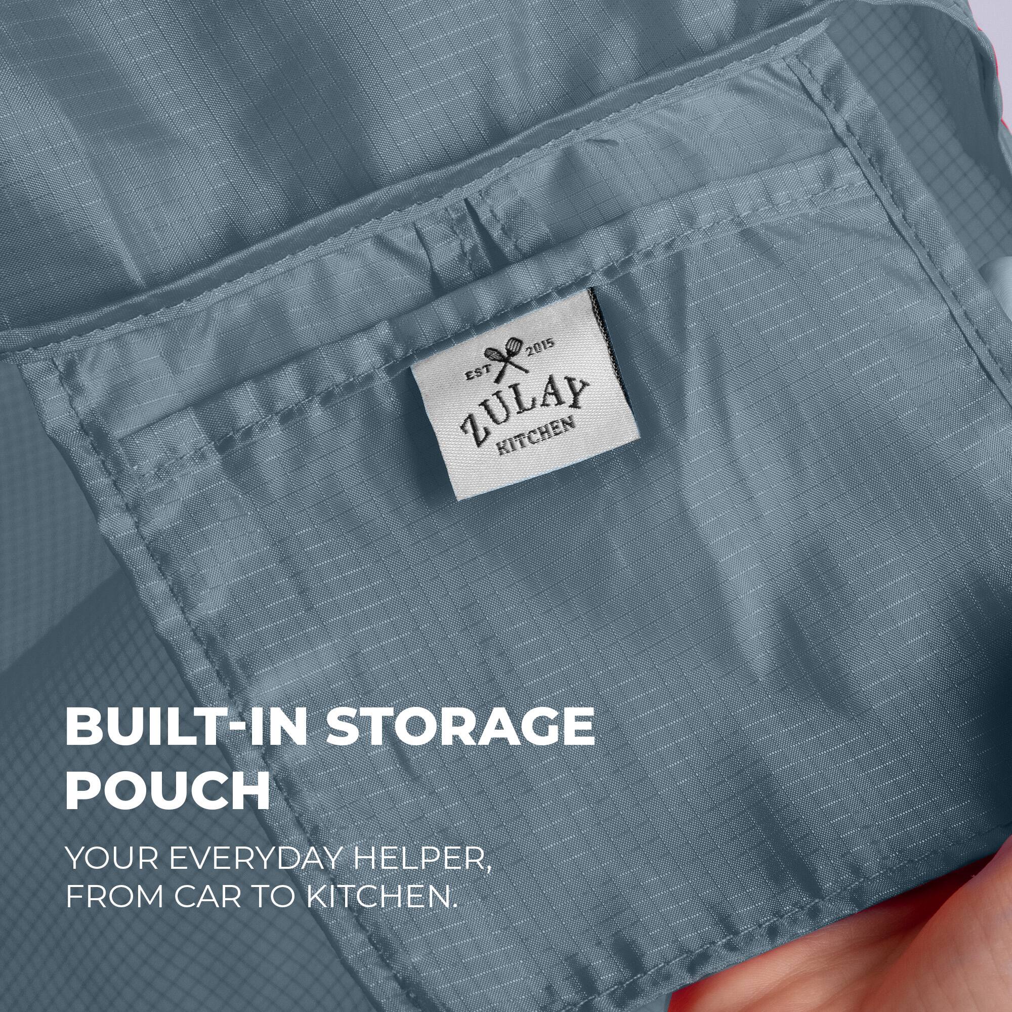 2015 EST ZULAY KITCHEN  
BUILT-IN STORAGE POUCH  
YOUR EVERYDAY HELPER, FROM CAR TO KITCHEN.
