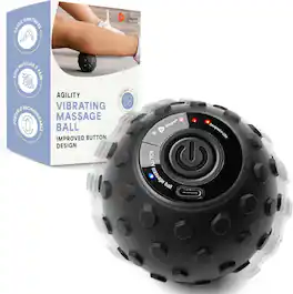 LifePro - Agility Vibrating Massage Ball - 4-Speed Peanut Roller for Muscle Recovery, Mobility & Relaxation - Black
