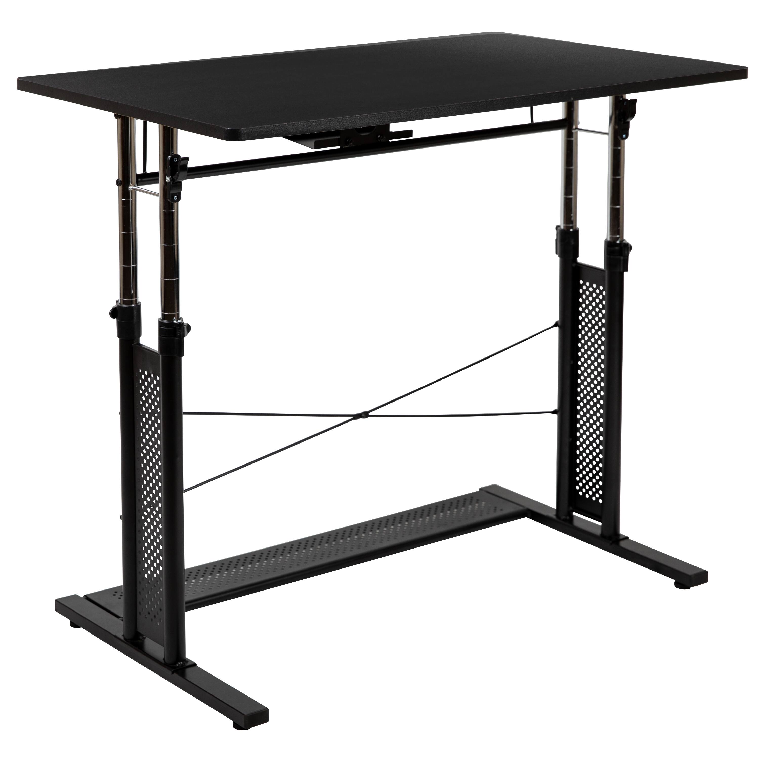 ema Emma + Oliver Work From Home Kit Adjustable Computer Desk, Mesh