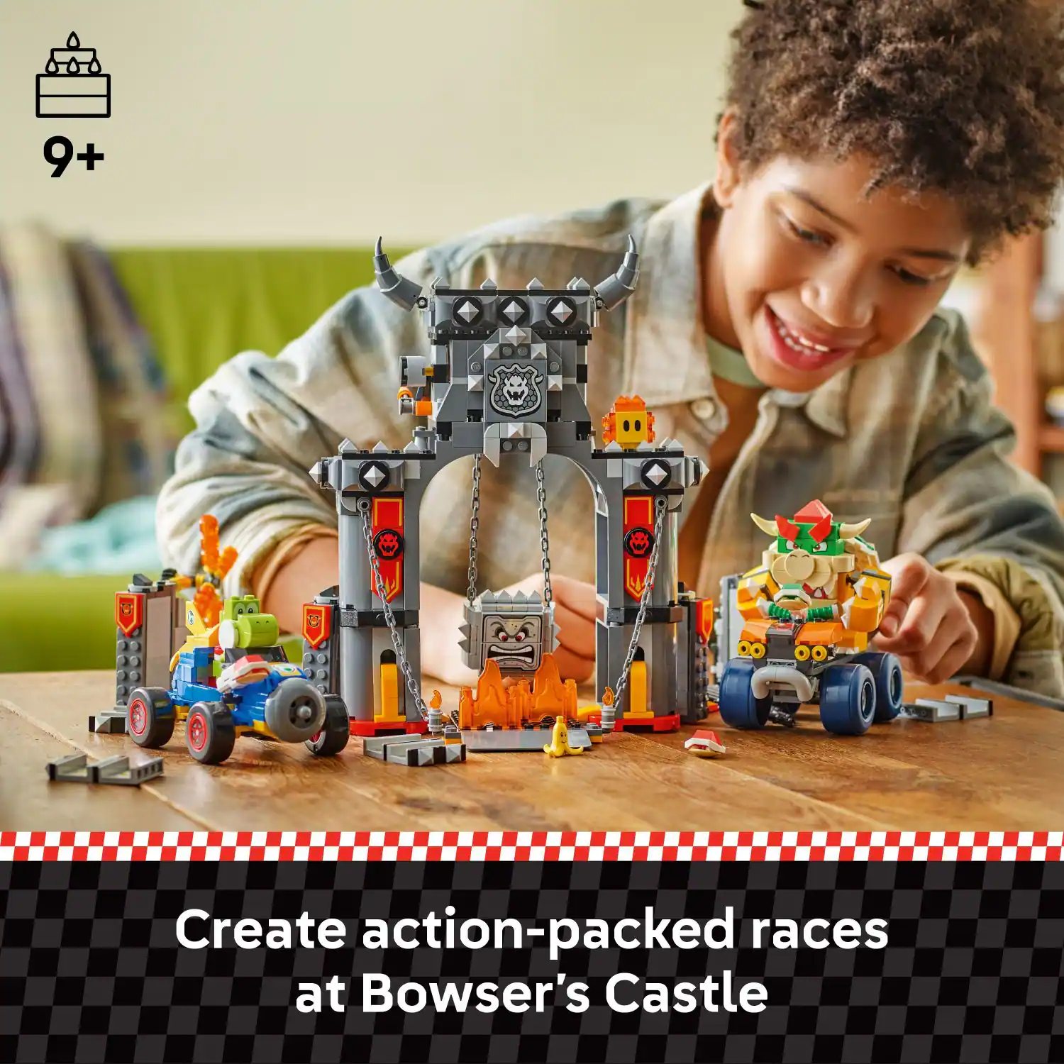 9+ Create action-packed races at Bowser's Castle