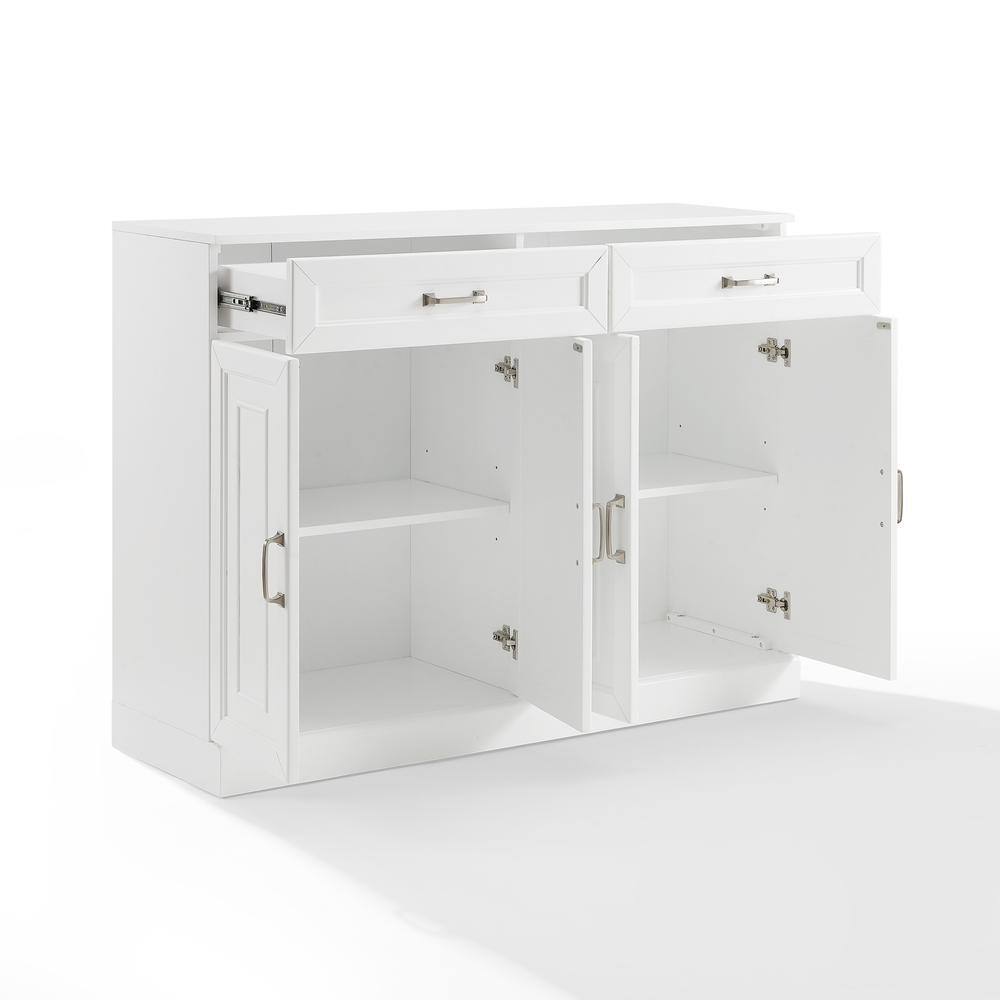 Angle. Crosley Furniture - Stanton Sideboard - White.