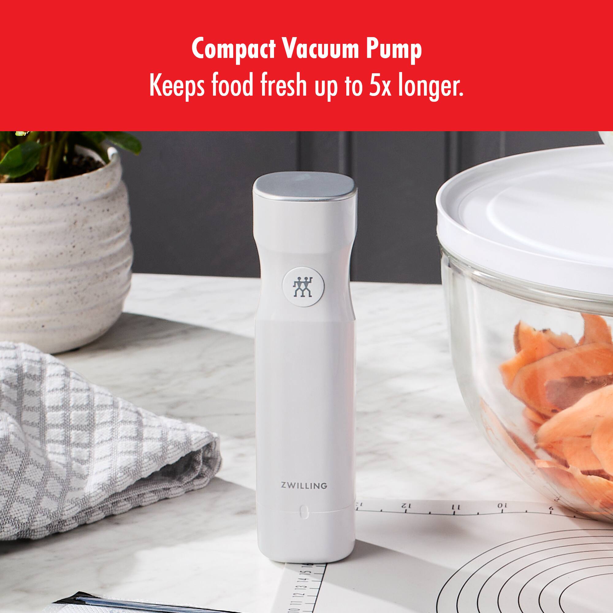 Compact Vacuum Pump Keeps food fresh up to 5x longer. ZWILLING