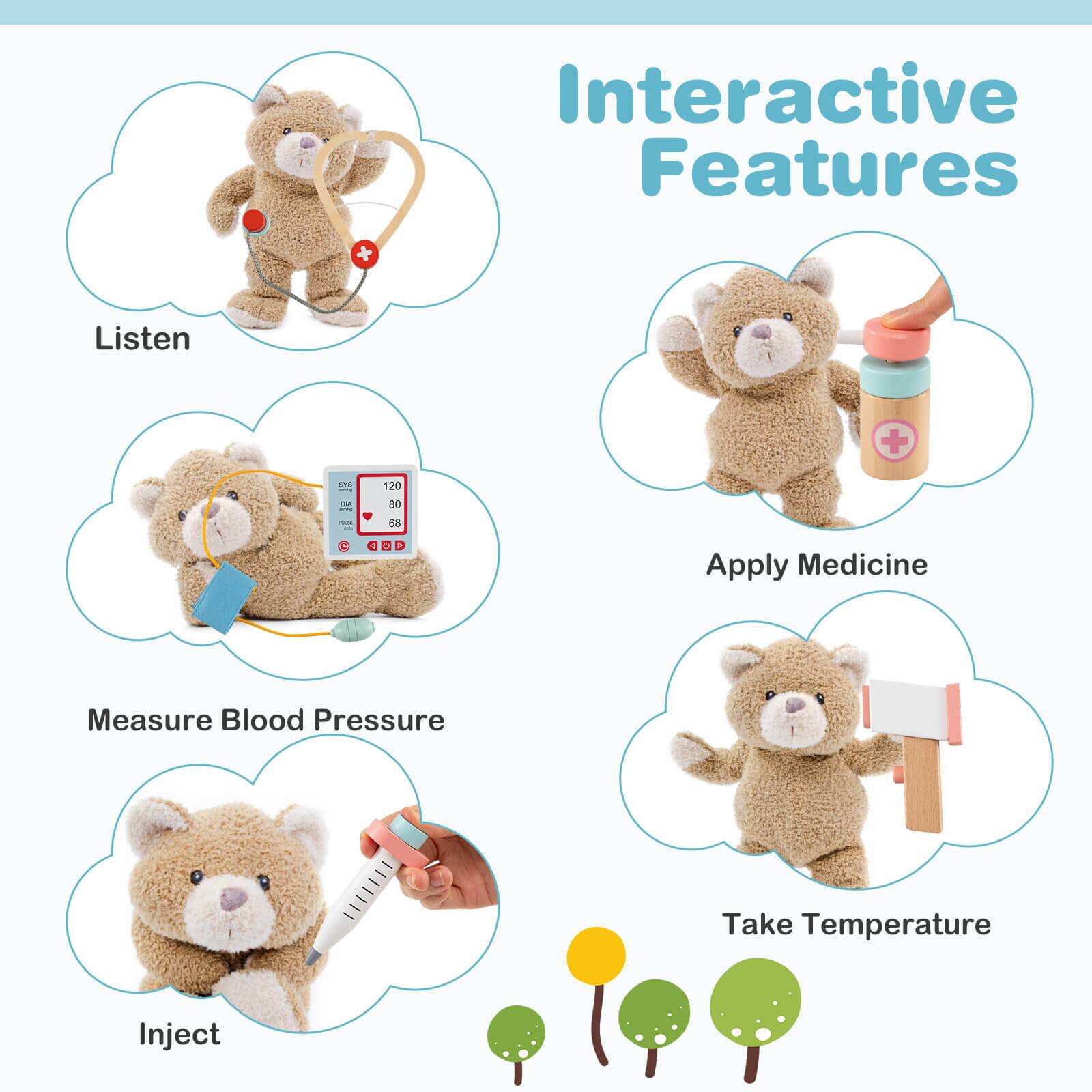 Interactive Features

- Listen
- Measure Blood Pressure
- Inject
- Apply Medicine
- Take Temperature