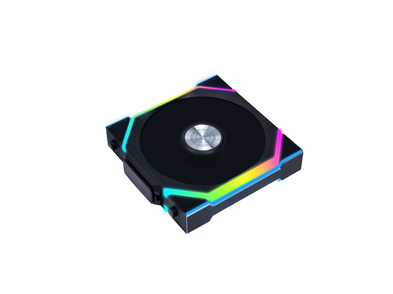 Alt View 3. Lian Li - Lian Li UNI Fan SL Wireless 120mm ARGB Fan - Reverse Blade, 2.4 GHz Wireless, Daisy-Chain - Black (12RSL1W1B) - Black.