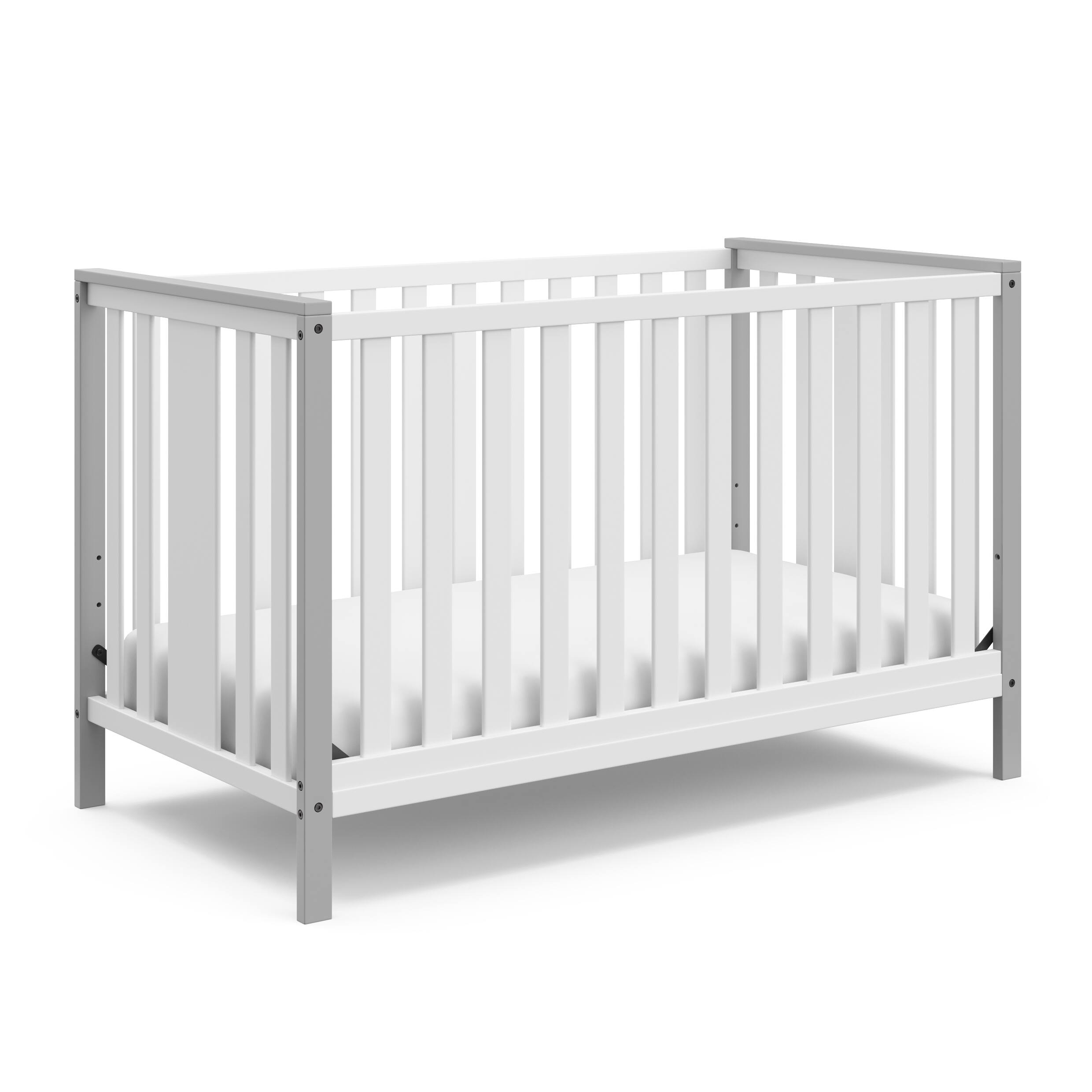 Front. Storkcraft - Modern Pacific 5-In-1 Convertible Crib - Pebble Gray.
