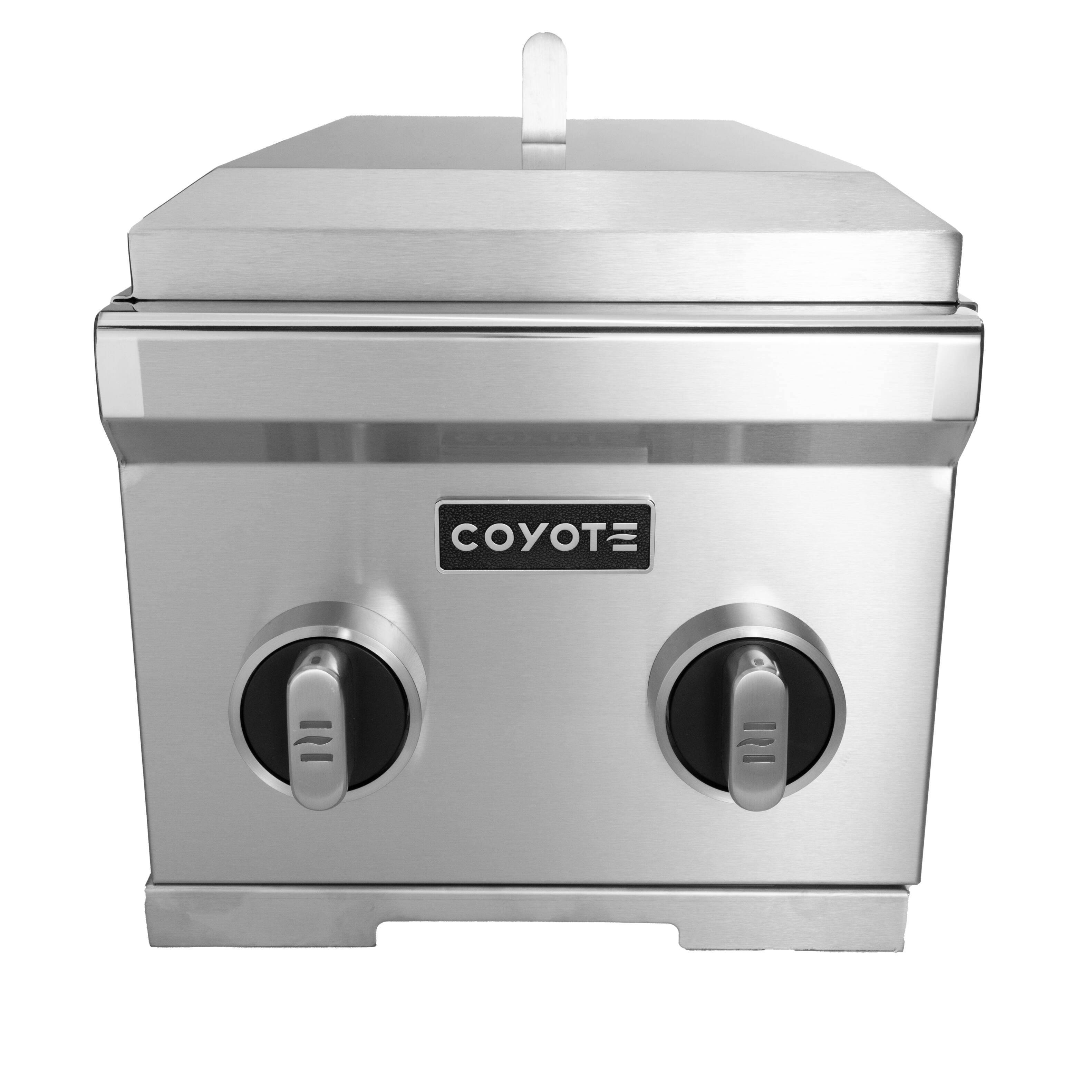 Angle. Coyote - Coyote 12" Built-In Gas Double Side Burner (NG) - Stainless Steel.