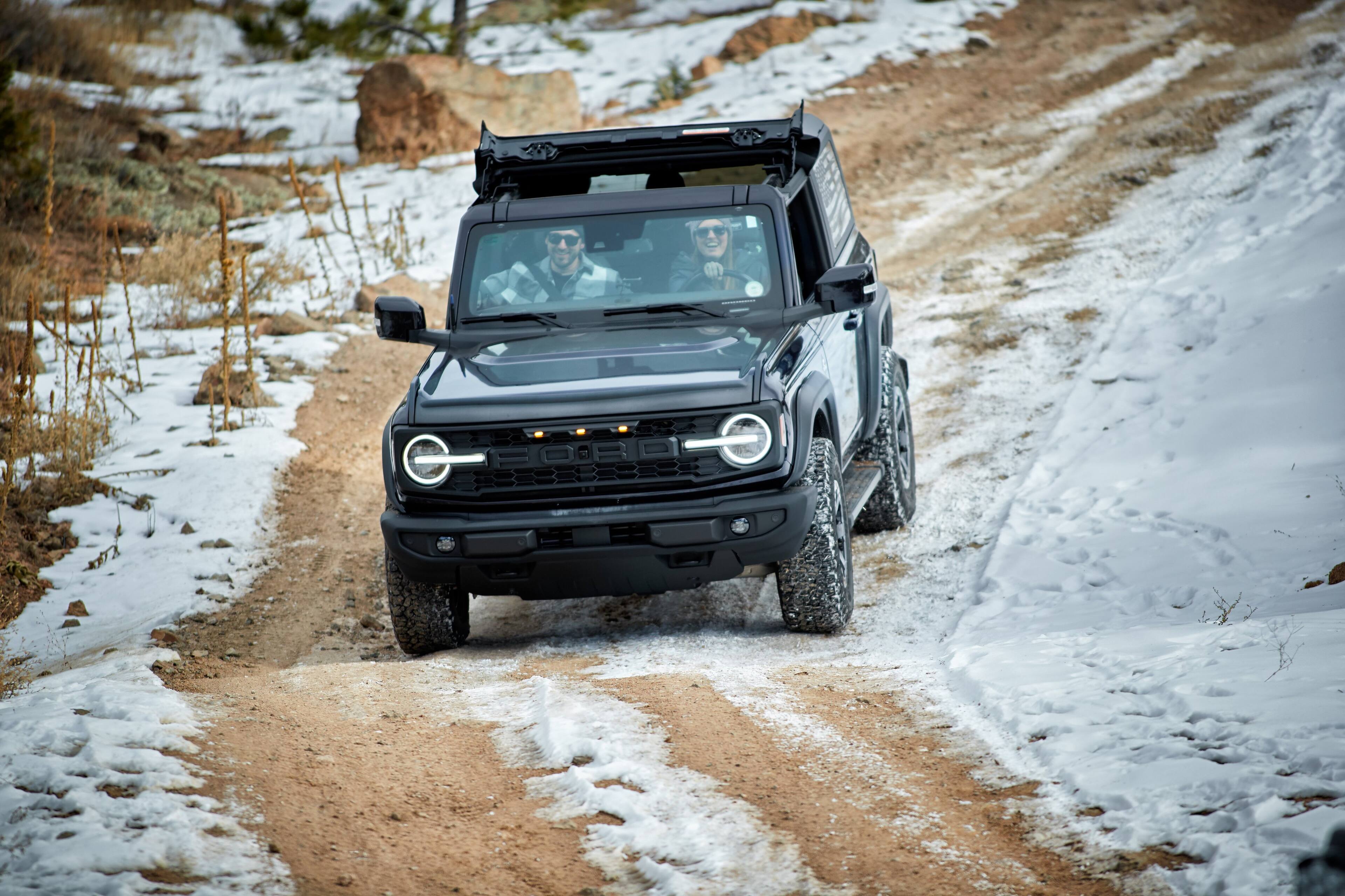 Alt View 3. Bestop - Sunrider for Hardtop - '21-26 Bronco; Bronco Raptor;  2-Door (Premium Blk Twill) - Black.