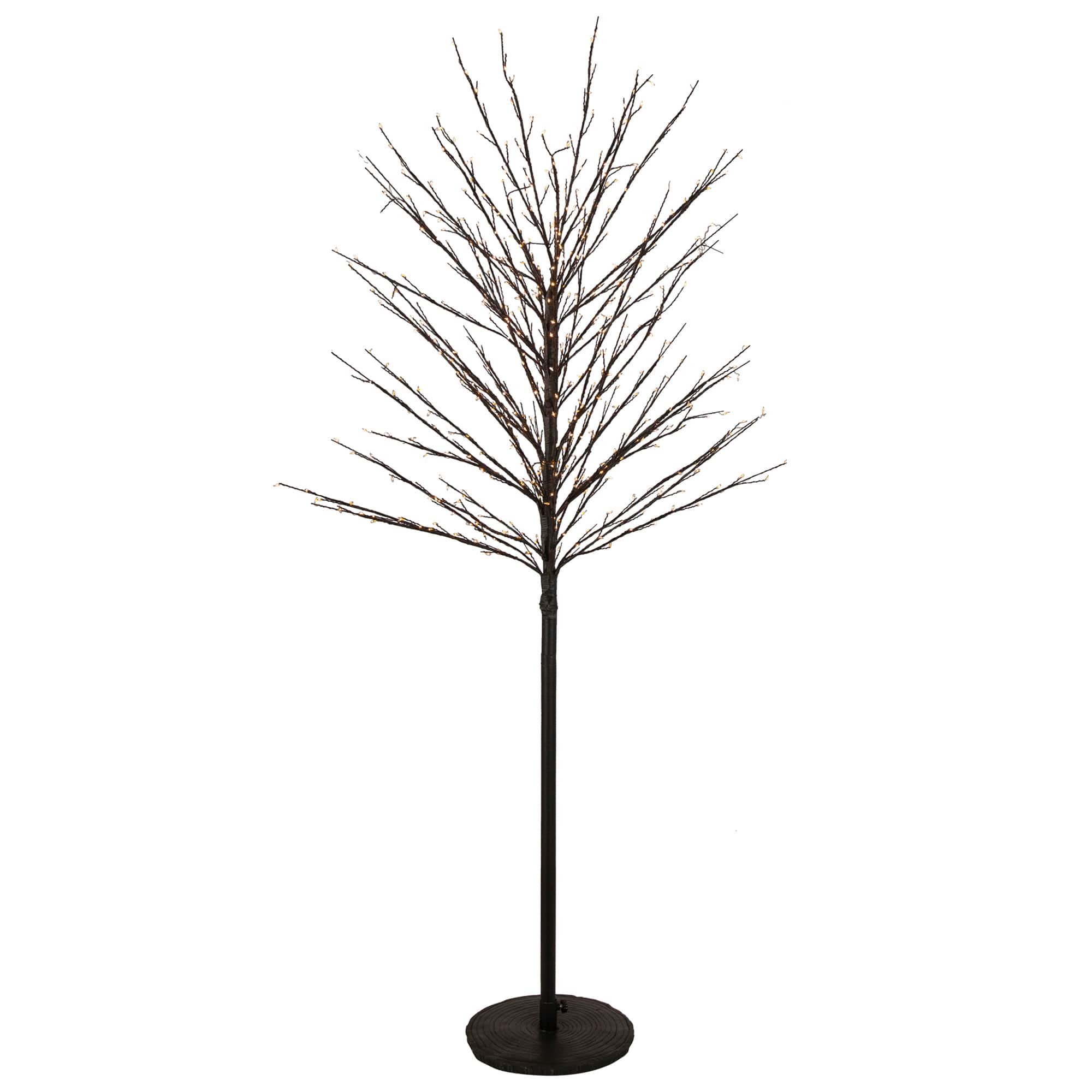 Northlight - 5' LED Lighted Christmas Twig Tree - Warm White Lights - Black