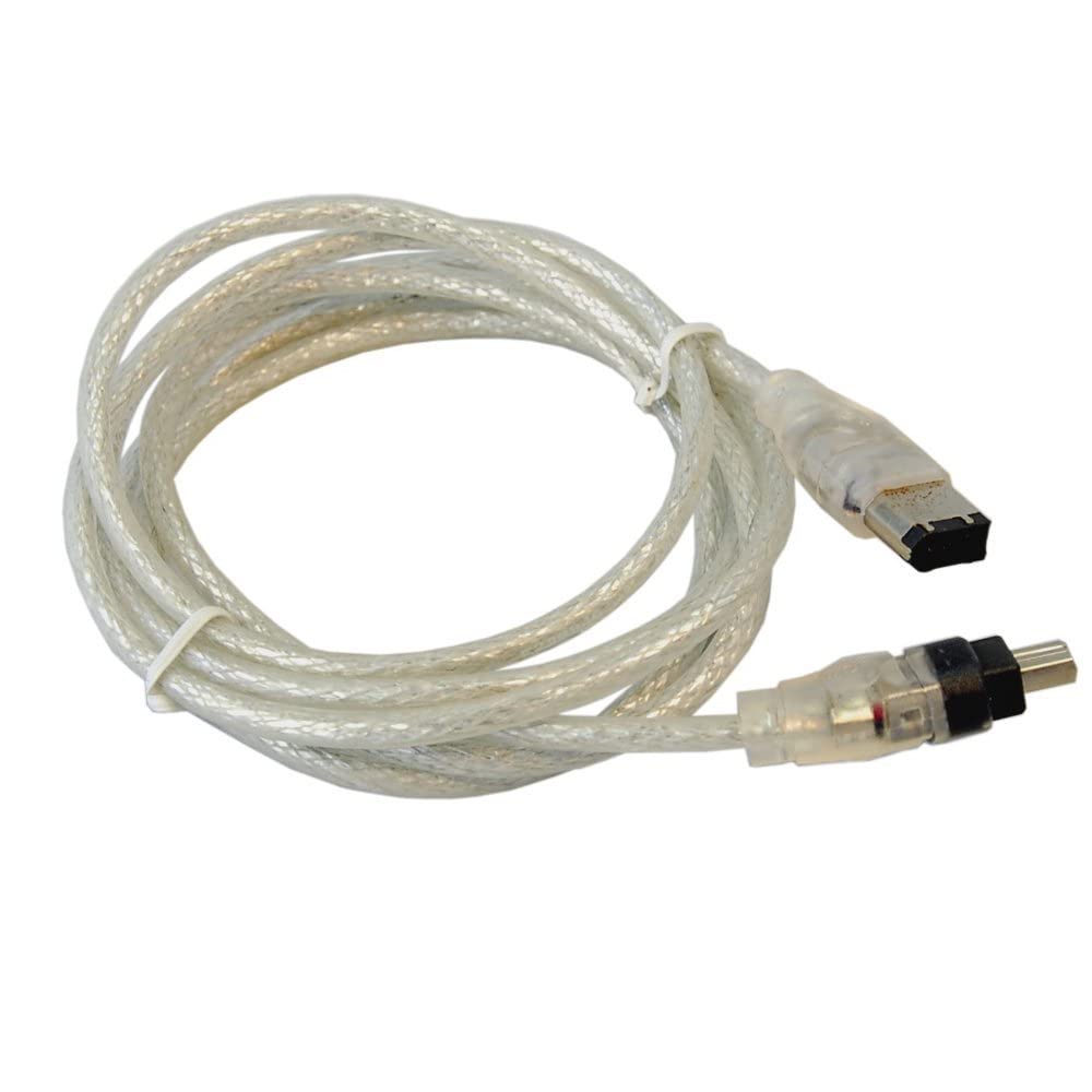 Alt View 2. HQRP - IEEE 1394 4pin to 6pin Cable Cord for Canon ZR, ZR10, ZR100, ZR20, ZR200, ZR25MC, Elura, 10, 100, 2, 20MC Camcorder.
