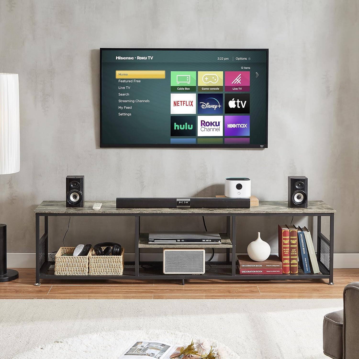 71" Grey With Socket