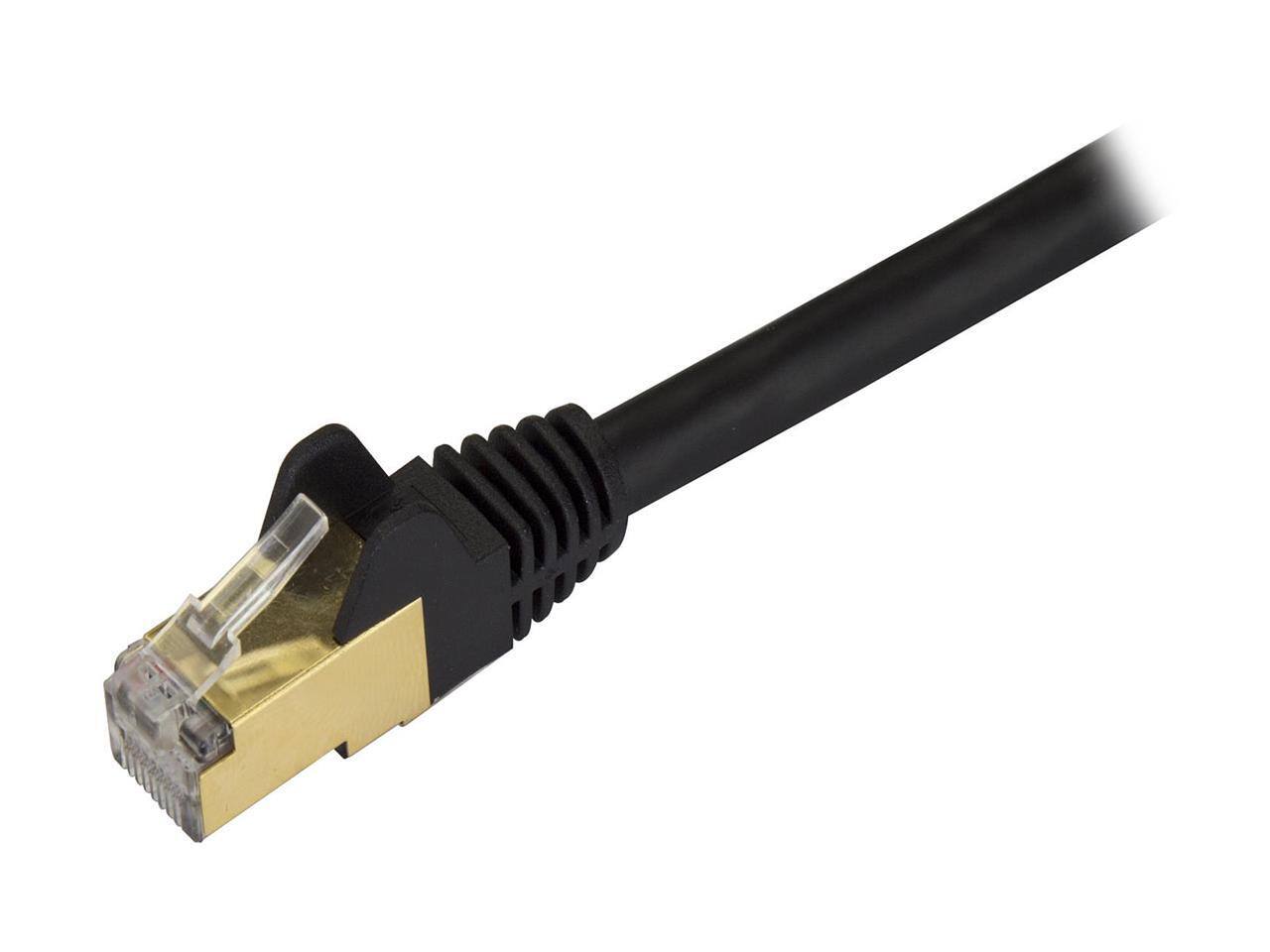 Alt View 1. StarTech.com - StarTech C6ASPAT12BK Cat6a Shielded 12ft Black Snagless RJ45 Ethernet Cable.