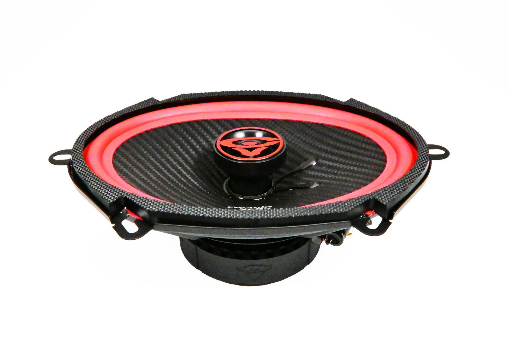 Left. Cerwin Vega - Cerwin Vega - V68 Vega 2025 Edition - 6"x8" 2-Way Coaxial Speakers (4Ω) - Black and Red.