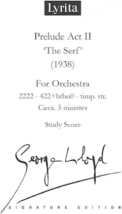 PopMarket - George Lloyd - The Serf "Prelude Act II" - Study - Multicolor