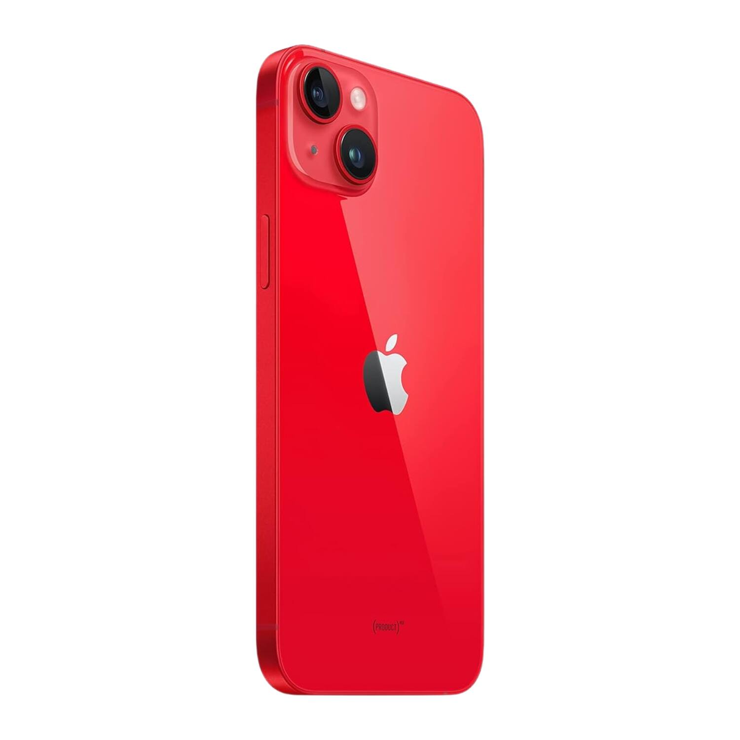 Left. Apple - iPhone 14 A2649 (Fully Unlocked) 256GB Bundle with Pre-Installed Tempered Glass - Red.
