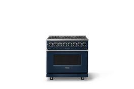 Viking - 36 in. Wide 6 Burner Freestanding 7 Series Dual Fuel Self-Clean Range - Slate Blue