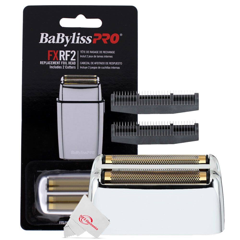 BaBylissPRO FXRF2 Replacement Foil Head Includes 2 Cutters  
Tête de Rasage de Remplacement Inclut 2 Joux de Lames Internes  
Cabezal de Afeitado de Repuesto Incluye 2 Juegos de Cuchillas Internas  
BaByliss220 Fits/P