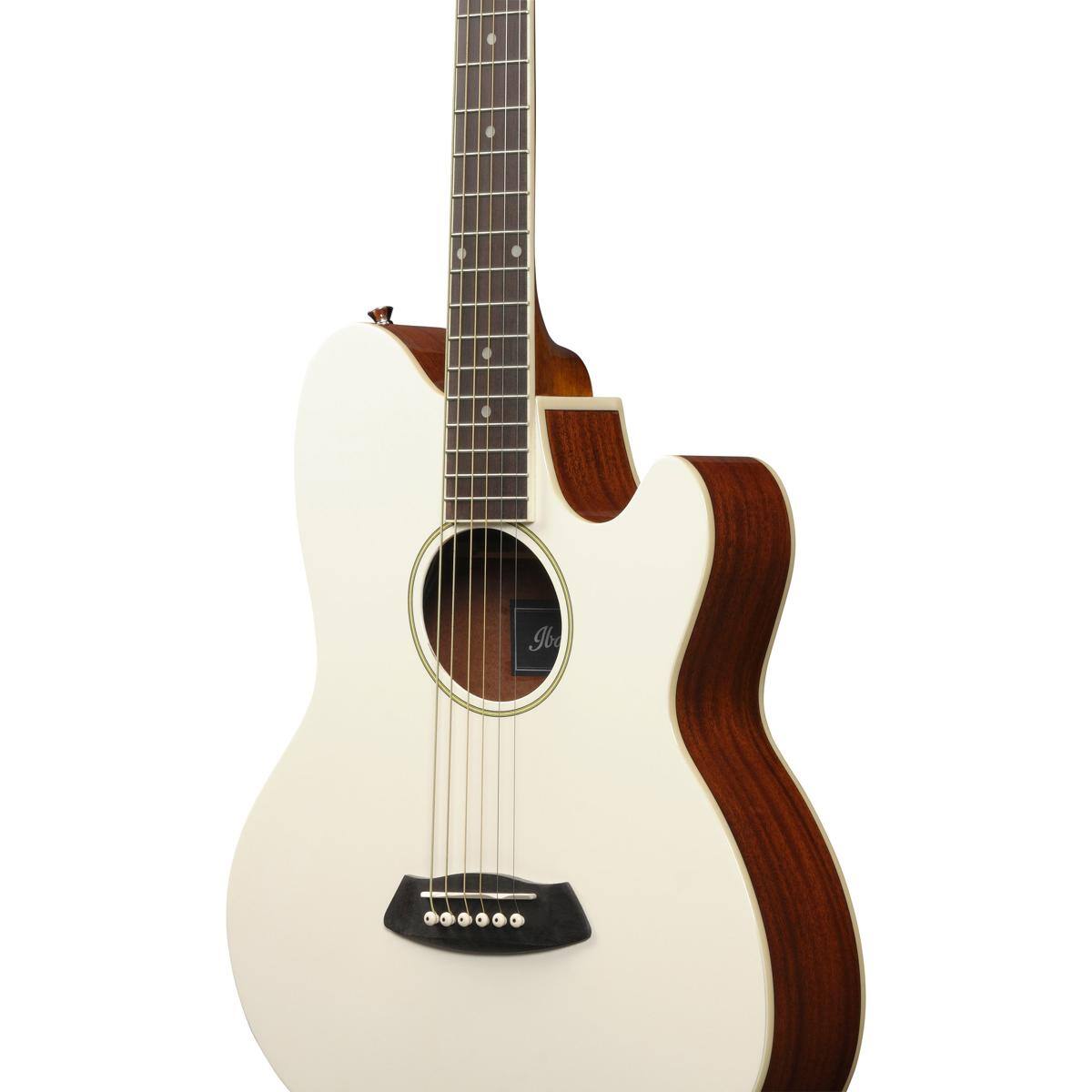 Alt View 5. Ibanez - Ibanez TCY10E Talman Acoustic Guitar, Purpleheart Fretboard, Ivory.