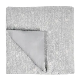 Manhattan Lane - Zima King Size Duvet Cover, Embroidered Herringbone Pattern, Cotton - Gray