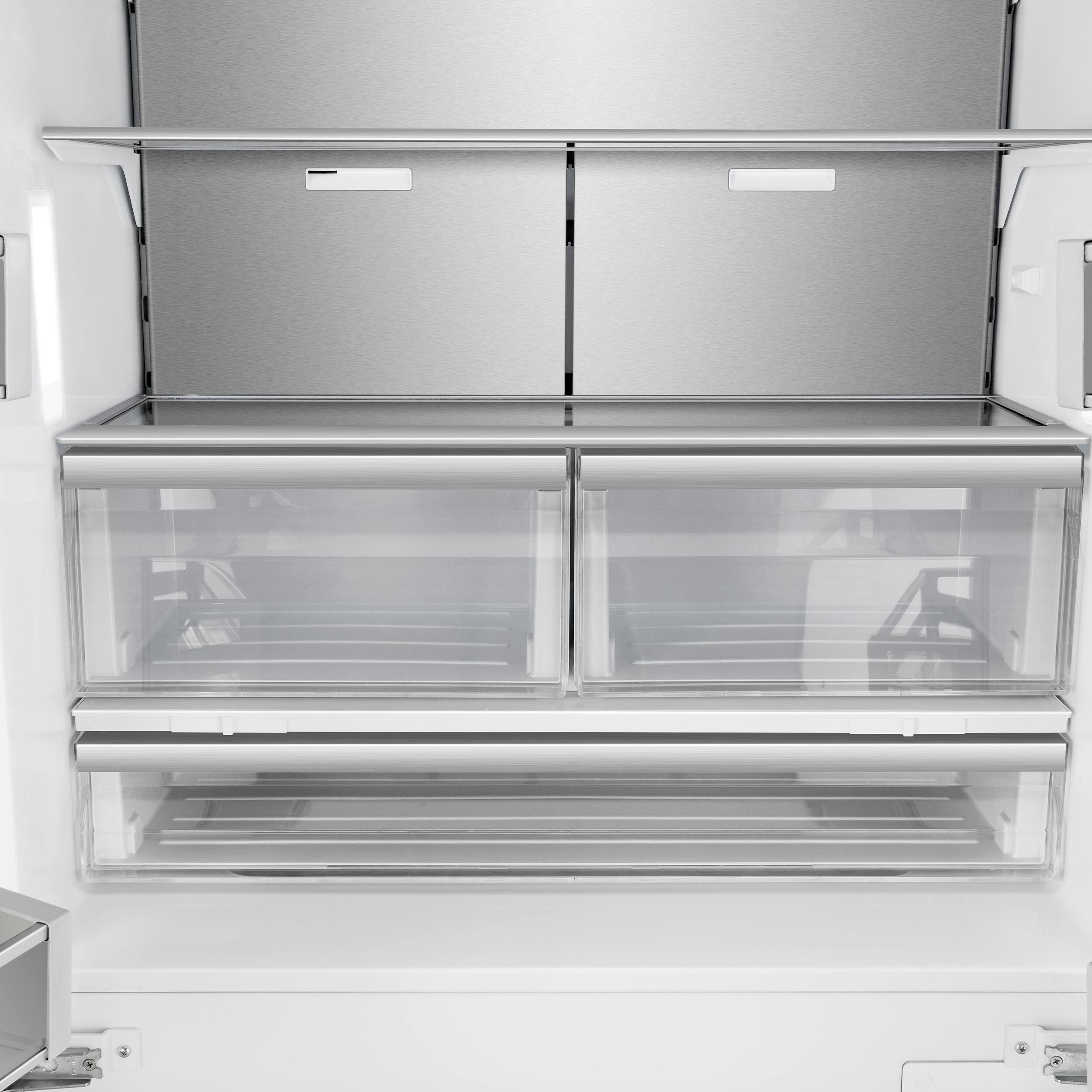 Alt View 3. Forno Appliances - Rivestito 15.5 Cu. Ft. French Door Counter-Depth Panel Ready Refrigerator - Stainless Steel.